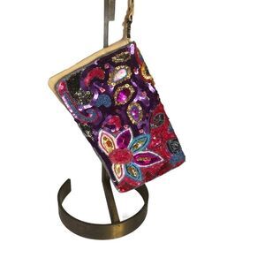 NWT Antik Kraft Sequined Clutch
